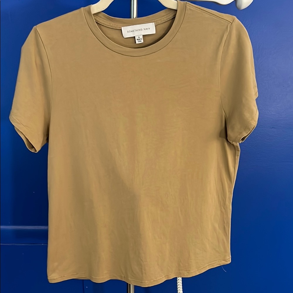 Something Navy Tan/Light Olive/Khaki Short Sleeve Tee